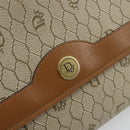 Christian Dior Honeycomb Canvas Chain Shoulder Bag PVC Beige Gold Auth ep14180-17