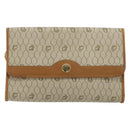 Christian Dior Honeycomb Canvas Chain Shoulder Bag PVC Beige Gold Auth ep14180-13