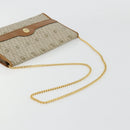 Christian Dior Honeycomb Canvas Chain Shoulder Bag PVC Beige Gold Auth ep14180-7
