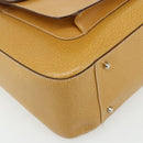 GUCCI Hand Bag Leather 2way Yellow Silver Auth ep14181-16