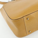 GUCCI Hand Bag Leather 2way Yellow Silver Auth ep14181-18