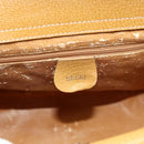 GUCCI Hand Bag Leather 2way Yellow Silver Auth ep14181-19