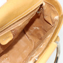 GUCCI Hand Bag Leather 2way Yellow Silver Auth ep14181-20