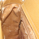 GUCCI Hand Bag Leather 2way Yellow Silver Auth ep14181-22