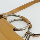 GUCCI Hand Bag Leather 2way Yellow Silver Auth ep14181-14