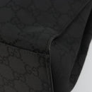 GUCCI GG Canvas Bamboo Hand Bag Nylon Black Silver 002 1010 Auth ep14182-10