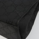 GUCCI GG Canvas Bamboo Hand Bag Nylon Black Silver 002 1010 Auth ep14182-12