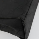 GUCCI GG Canvas Bamboo Hand Bag Nylon Black Silver 002 1010 Auth ep14182-13