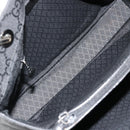 GUCCI GG Canvas Bamboo Hand Bag Nylon Black Silver 002 1010 Auth ep14182-15