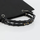 GUCCI GG Canvas Bamboo Hand Bag Nylon Black Silver 002 1010 Auth ep14182-7