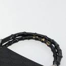 GUCCI GG Canvas Bamboo Hand Bag Nylon Black Silver 002 1010 Auth ep14182-8