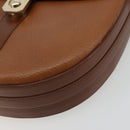 Burberrys Shoulder Bag Leather Brown Gold Auth ep14186-10