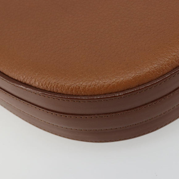Burberrys Shoulder Bag Leather Brown Gold Auth ep14186
