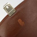 Burberrys Shoulder Bag Leather Brown Gold Auth ep14186-16