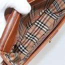 Burberrys Shoulder Bag Leather Brown Gold Auth ep14186-17