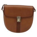 Burberrys Shoulder Bag Leather Brown Gold Auth ep14186-2