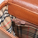 Burberrys Shoulder Bag Leather Brown Gold Auth ep14186-20