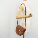 Burberrys Shoulder Bag Leather Brown Gold Auth ep14186-23