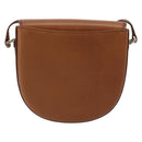 Burberrys Shoulder Bag Leather Brown Gold Auth ep14186-3