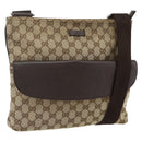 GUCCI GG Canvas Shoulder Bag Beige Brown 256100 Auth ep14187-1