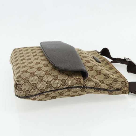 GUCCI GG Canvas Shoulder Bag Beige Brown 256100 Auth ep14187