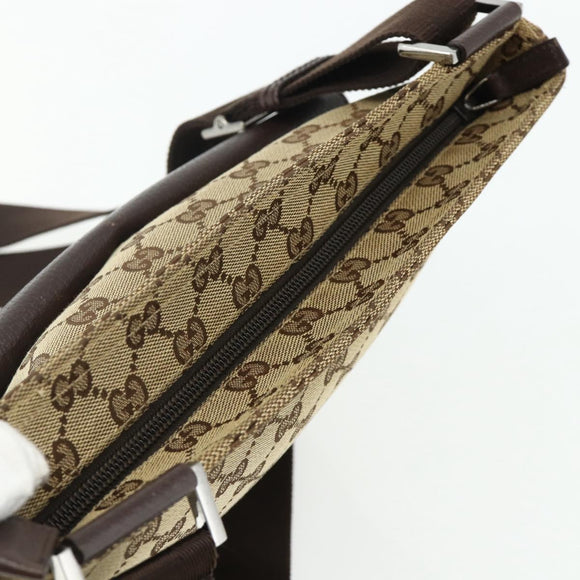 GUCCI GG Canvas Shoulder Bag Beige Brown 256100 Auth ep14187