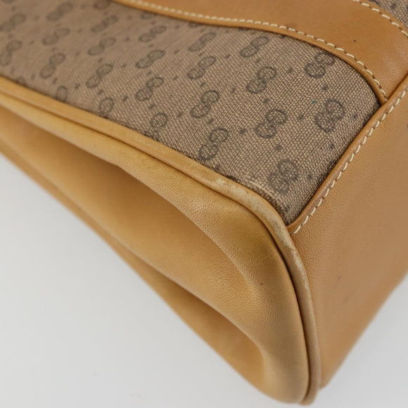 GUCCI Micro GG Supreme Hand Bag PVC Beige Gold 000 46 4857 Auth ep14189A