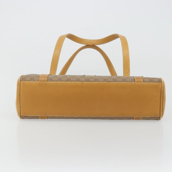 GUCCI Micro GG Supreme Hand Bag PVC Beige Gold 000 46 4857 Auth ep14189A