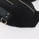 GUCCI Web Sherry Line Shoulder Bag Nylon Black Silver 246409 Auth ep14192-14