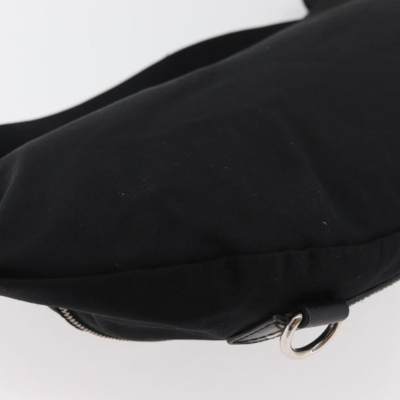 GUCCI Web Sherry Line Shoulder Bag Nylon Black Silver 246409 Auth ep14192