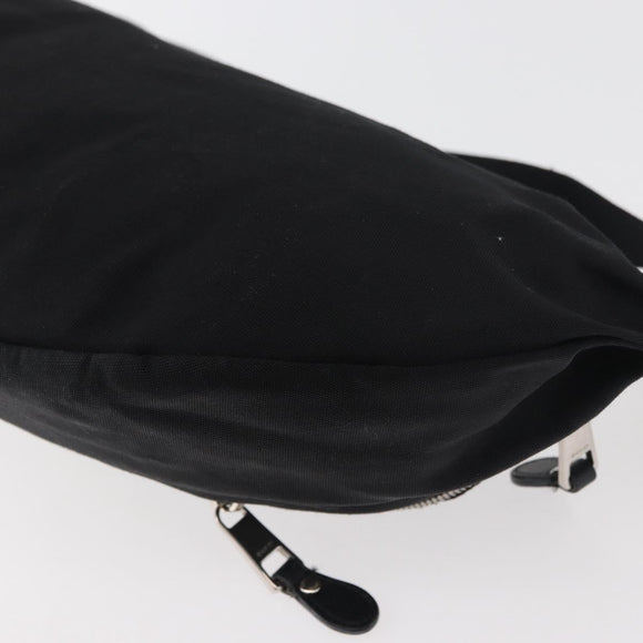 GUCCI Web Sherry Line Shoulder Bag Nylon Black Silver 246409 Auth ep14192