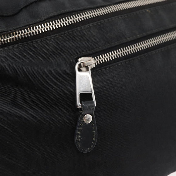 GUCCI Web Sherry Line Shoulder Bag Nylon Black Silver 246409 Auth ep14192