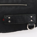 GUCCI Web Sherry Line Shoulder Bag Nylon Black Silver 246409 Auth ep14192-18