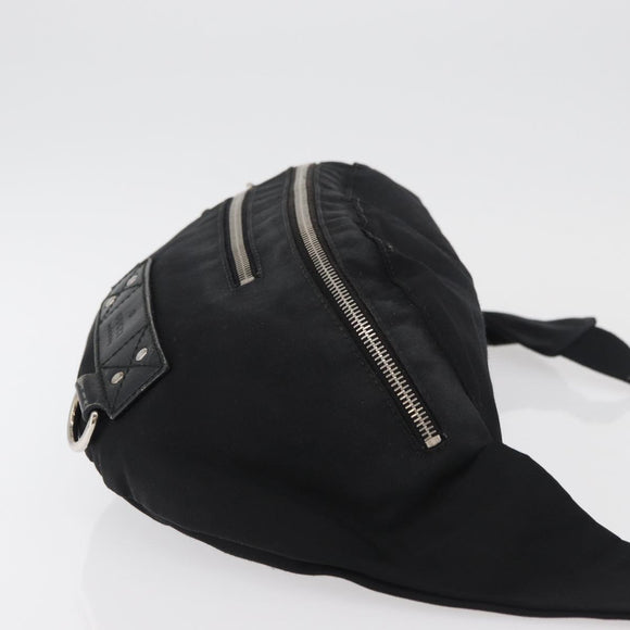 GUCCI Web Sherry Line Shoulder Bag Nylon Black Silver 246409 Auth ep14192