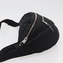 GUCCI Web Sherry Line Shoulder Bag Nylon Black Silver 246409 Auth ep14192-4