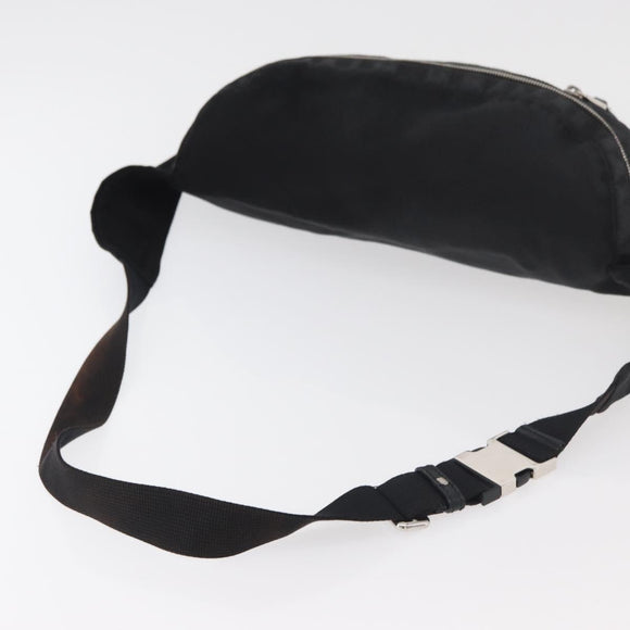 GUCCI Web Sherry Line Shoulder Bag Nylon Black Silver 246409 Auth ep14192