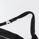 GUCCI Web Sherry Line Shoulder Bag Nylon Black Silver 246409 Auth ep14192-8