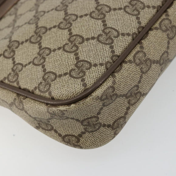 GUCCI GG Supreme Shoulder Bag PVC Beige Gold 89 02 068 Auth ep14193