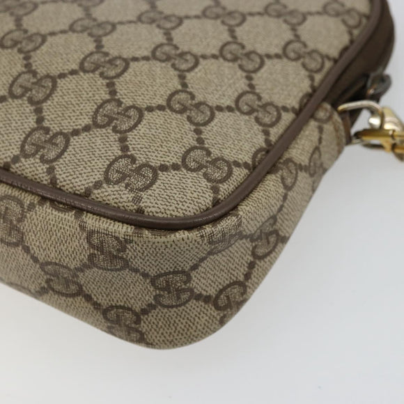 GUCCI GG Supreme Shoulder Bag PVC Beige Gold 89 02 068 Auth ep14193