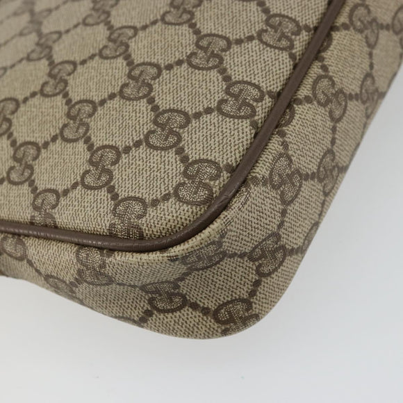 GUCCI GG Supreme Shoulder Bag PVC Beige Gold 89 02 068 Auth ep14193