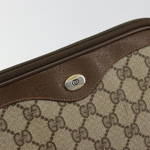 GUCCI GG Supreme Shoulder Bag PVC Beige Gold 89 02 068 Auth ep14193