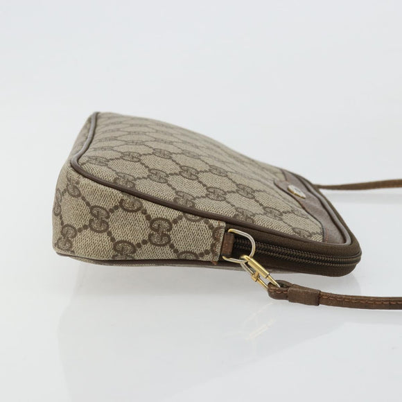 GUCCI GG Supreme Shoulder Bag PVC Beige Gold 89 02 068 Auth ep14193