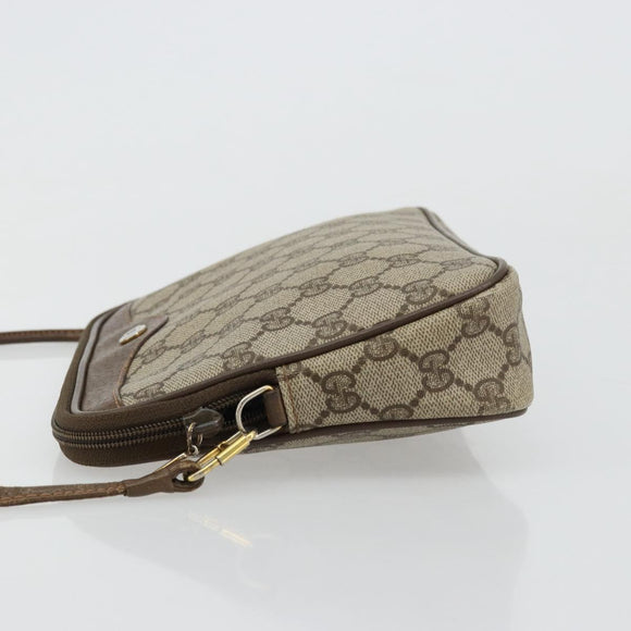 GUCCI GG Supreme Shoulder Bag PVC Beige Gold 89 02 068 Auth ep14193