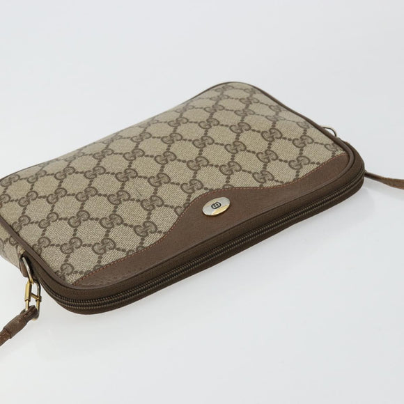 GUCCI GG Supreme Shoulder Bag PVC Beige Gold 89 02 068 Auth ep14193