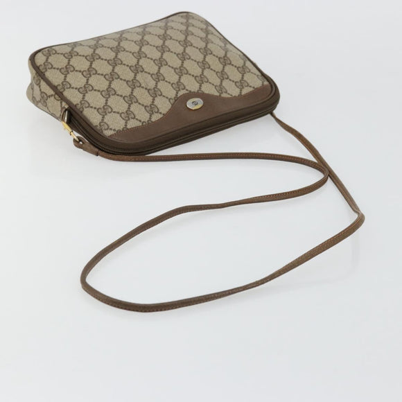 GUCCI GG Supreme Shoulder Bag PVC Beige Gold 89 02 068 Auth ep14193