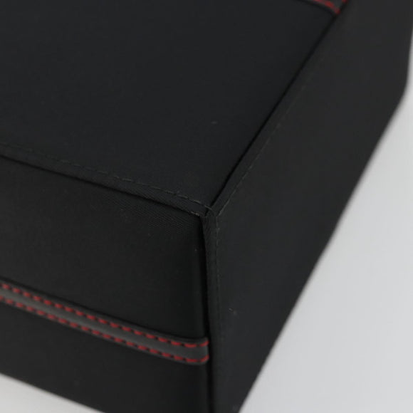Christian Dior Vanity Pouch Nylon Black Silver Auth ep14195