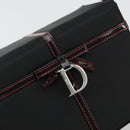 Christian Dior Vanity Pouch Nylon Black Silver Auth ep14195-18