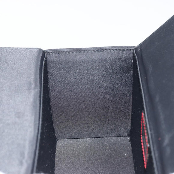 Christian Dior Vanity Pouch Nylon Black Silver Auth ep14195