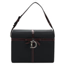 Christian Dior Vanity Pouch Nylon Black Silver Auth ep14195-13