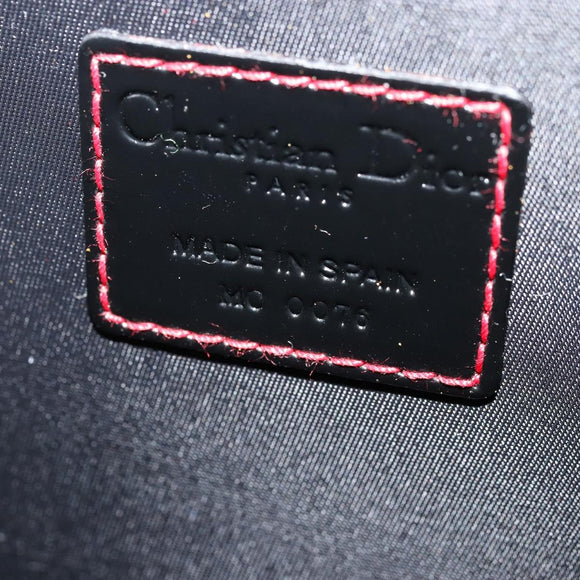 Christian Dior Kosmetiktasche Nylon Schwarz Silber Auth ep14195